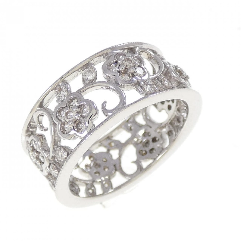 Nhẫn kim cương hoa K18WG 0.77CT - Hàng hiệu Authentic 853916