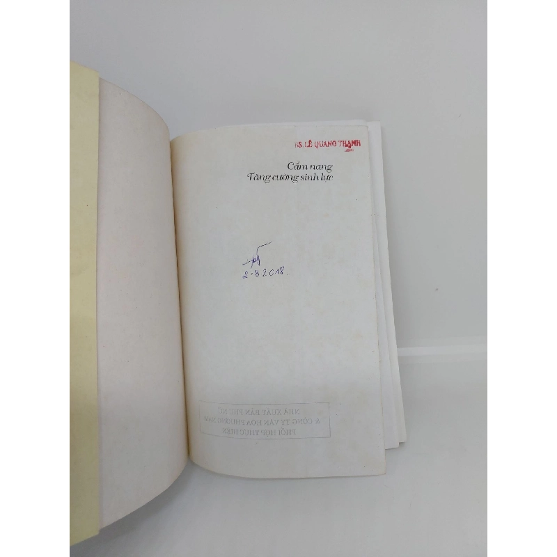 Cẩm nang tăng cường sinh lực mới 80% có chữ ký 2004 HCM0509 911827