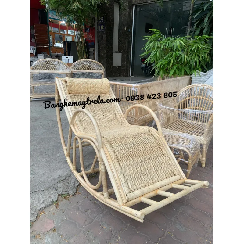 Ghế bập bênh mây tre cho người già 623760
