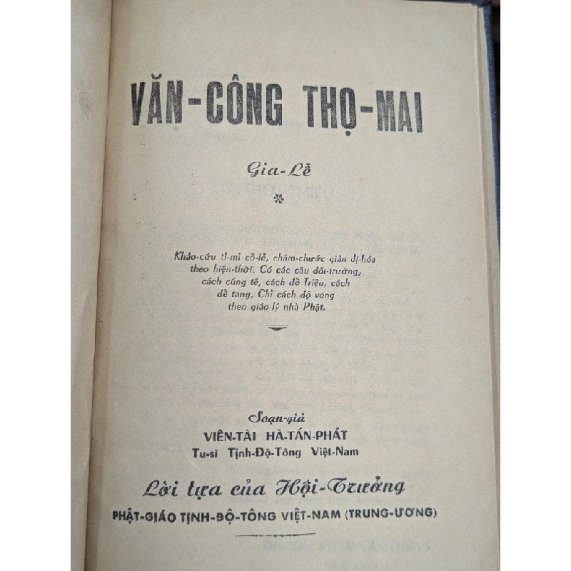 VĂN CÔNG THỌ MAI GIA LỄ - VIÊN TÀI HÀ TẤN PHÁT ( SÁCH ĐÓNG BÌA CÒN BÌA GỐC ) 304350