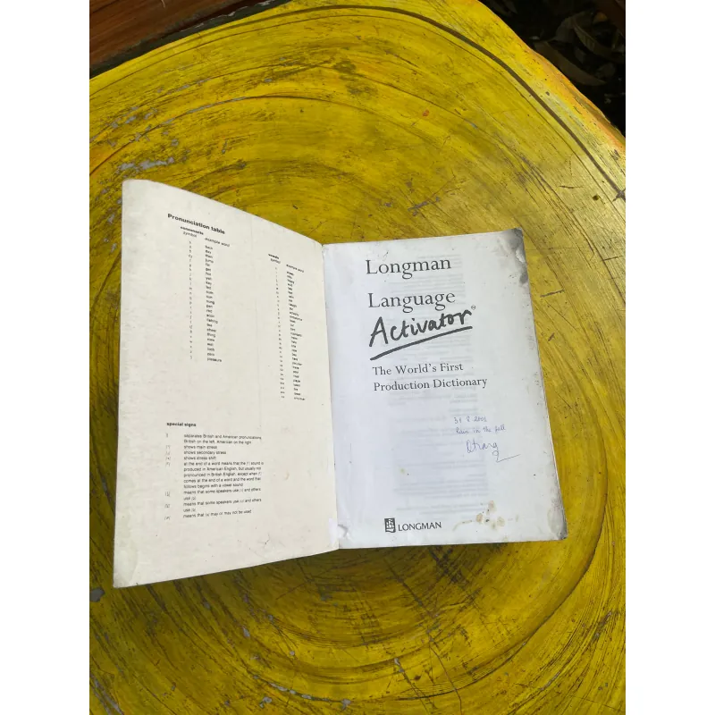 LONGMAN LANGUAGE ACTIVATOR THE WORLD’S FIRST PRODUCTION DICTIONARY 731014
