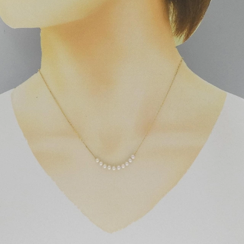 K18YG Ngọc trai Akoya Dây chuyền - Hàng hiệu Chính hãng 857344