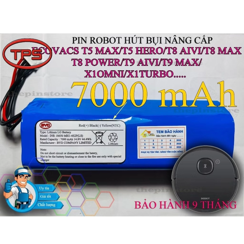Pin nâng cấp 7000mah 442979