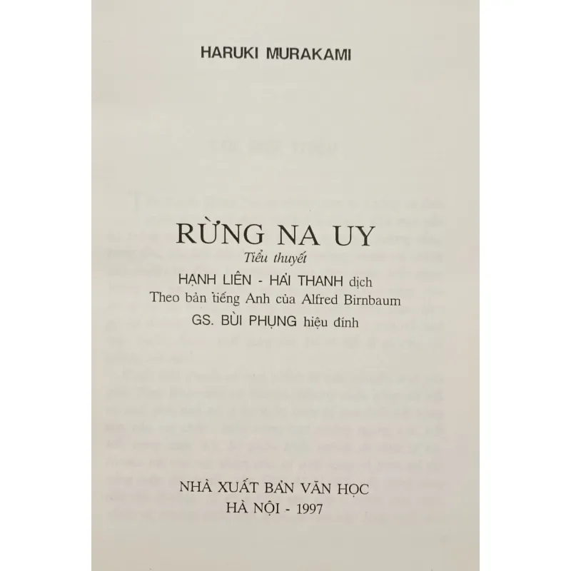 Rừng Nauy (bản in 1997) 1027655