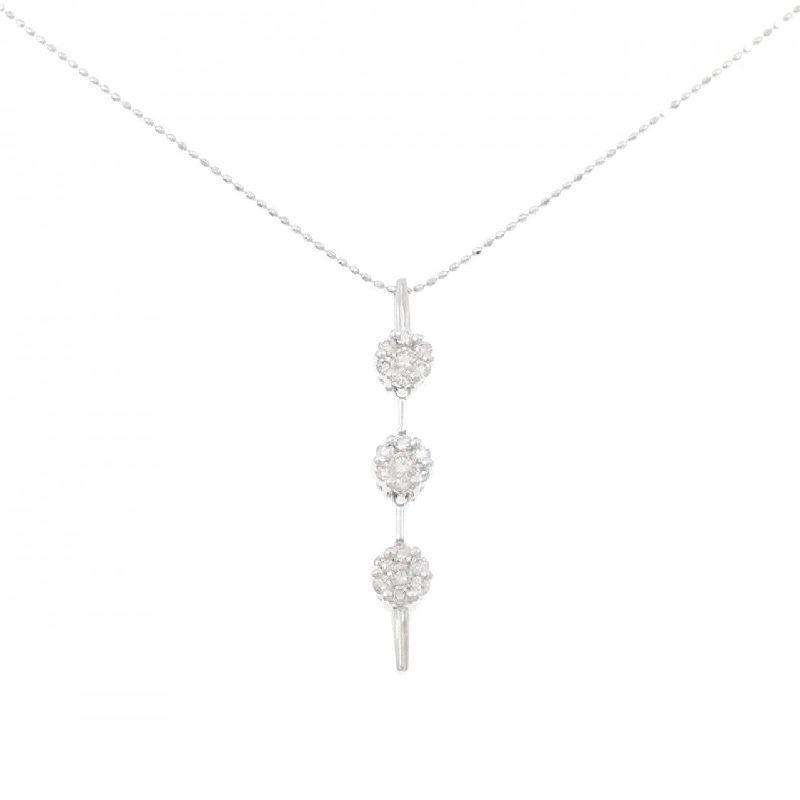 K18WG 2WAY Dây chuyền kim cương 0.50CT - Hàng hiệu Chính hãng 861426