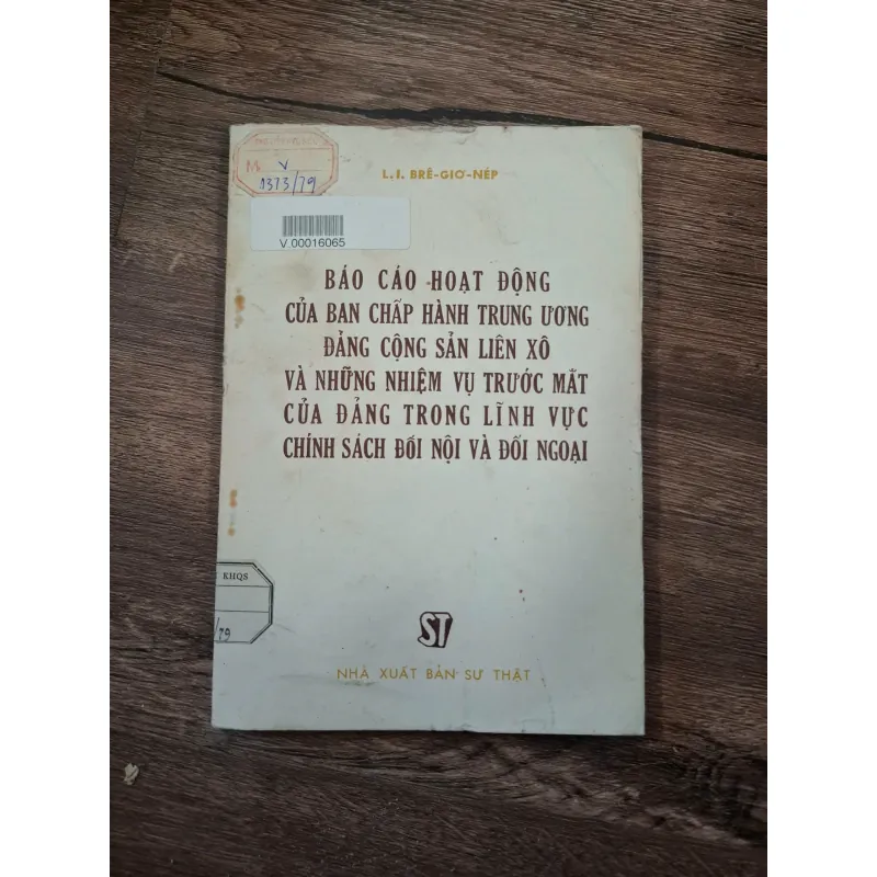 Báo cáo hoạt động của Ban Chấp hành Trung ương Đảng Cộng sản Liên Xô 715018