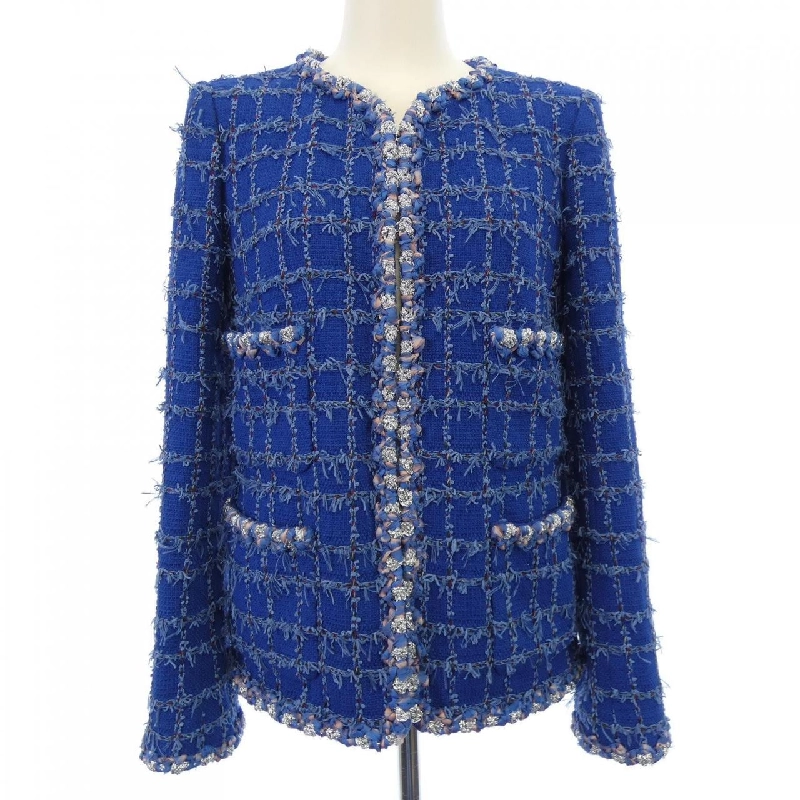 CHANEL P73947V65556 Áo khoác không cổ - Hàng hiệu Authentic 812273