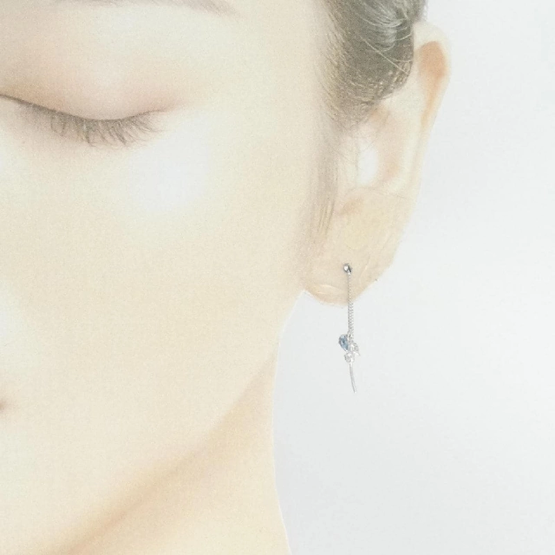 K18WG Aquamarine Bông tai - Hàng hiệu Authentic 876486