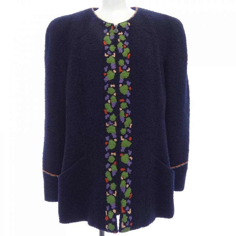 【Mã giảm giá】Áo khoác không cổ CHANEL 638319