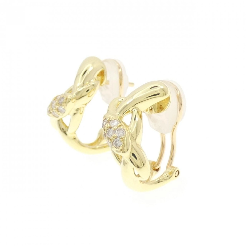 K18YG Bông tai/Khuyên tai kim cương 0.20CT - Hàng hiệu Chính hãng 871600