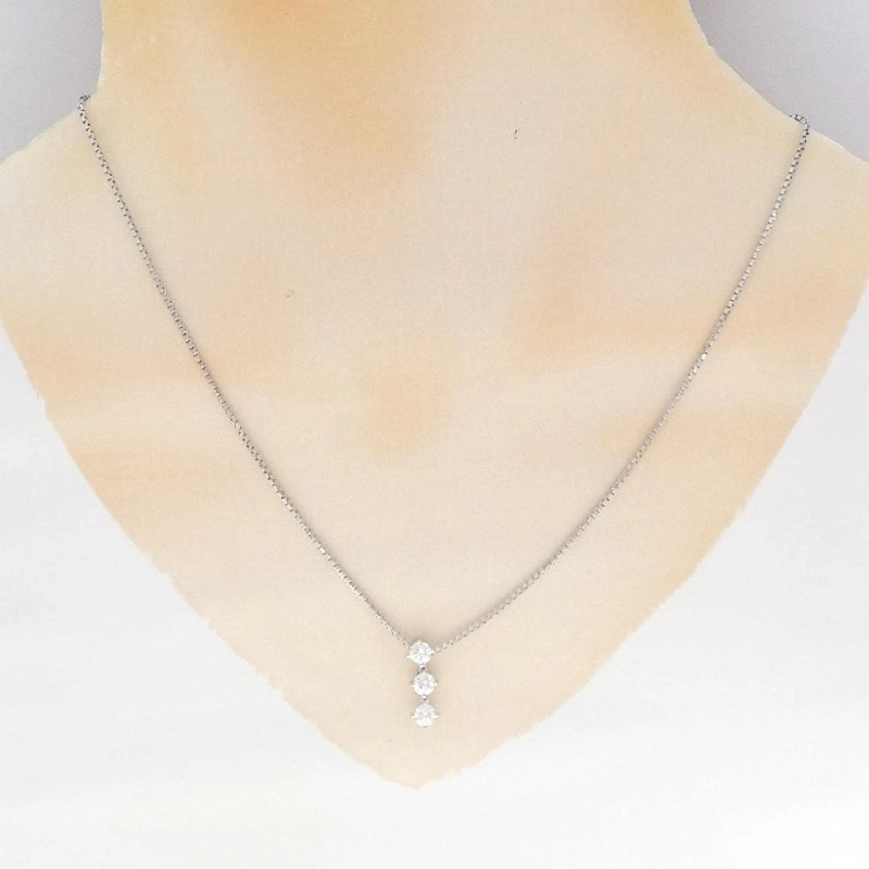 Dây chuyền kim cương ba viên PT900/PT850 0.70CT - Hàng hiệu Chính hãng 858154