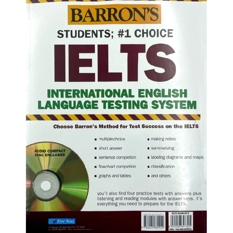 Barron's IELTS International English Language Testing System (Không CD) - Dr. Lin Lougheed 288240