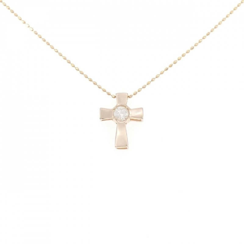 Dây chuyền kim cương chéo K18PG/K18YG 0.15CT - Hàng hiệu Chính hãng 866104