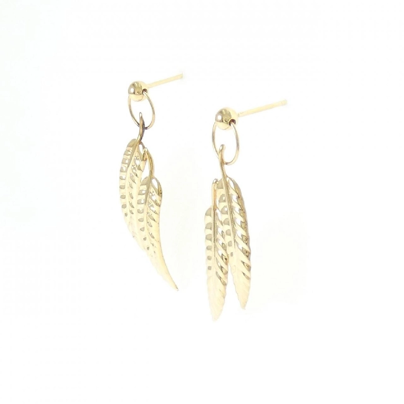 K18YG Bông tai lá - Hàng hiệu Chính hãng 870083