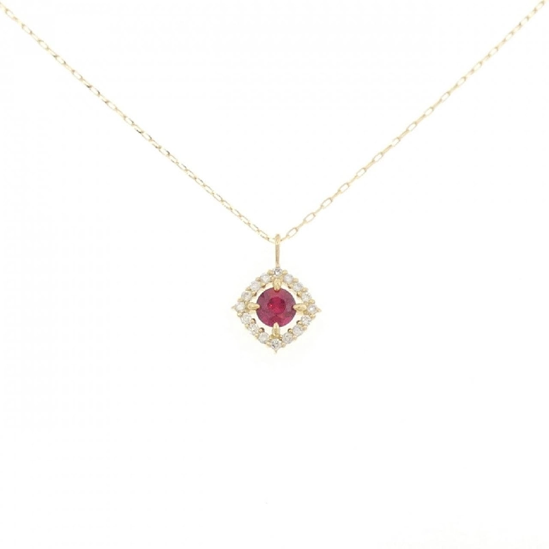Dây chuyền ruby K18YG 0.19CT - Hàng hiệu chính hãng 863582