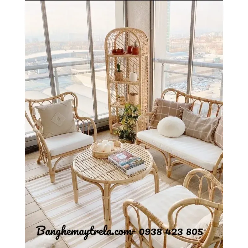 Bàn ghế mây phòng khách hiện đại 779406