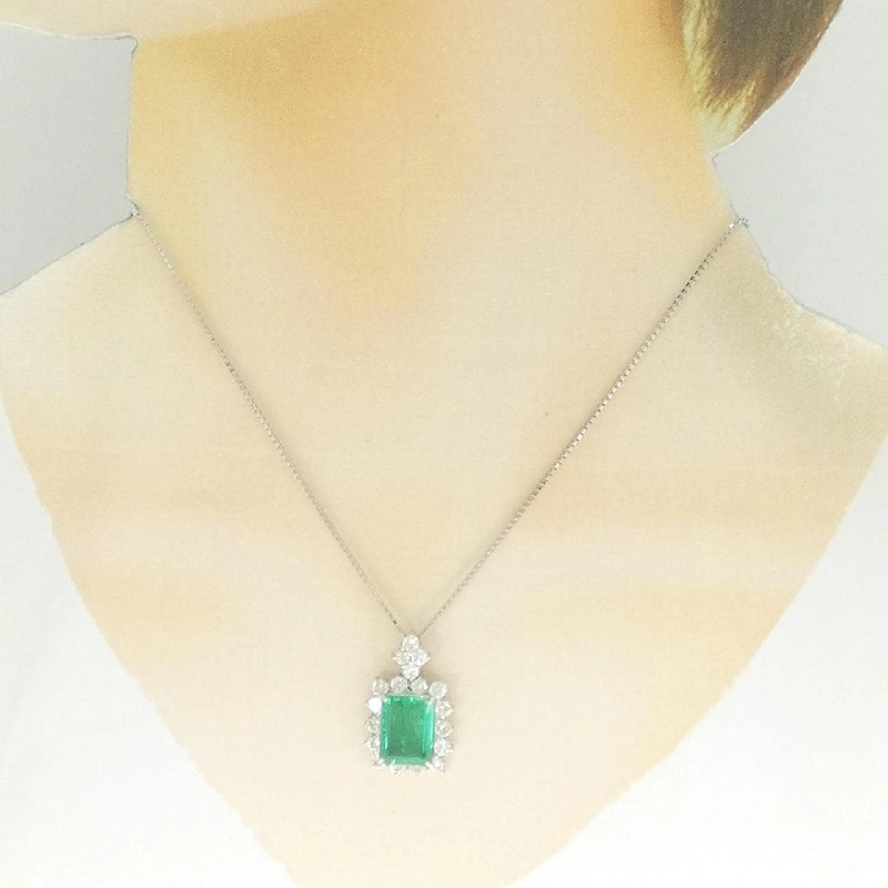 Dây chuyền ngọc lục bảo PT900/PT850 3.77CT - Hàng hiệu Chính hãng 858540