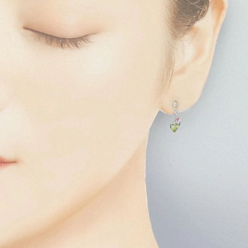 K10WG Bông tai đá màu hình trái tim - Hàng hiệu Chính hãng 861568