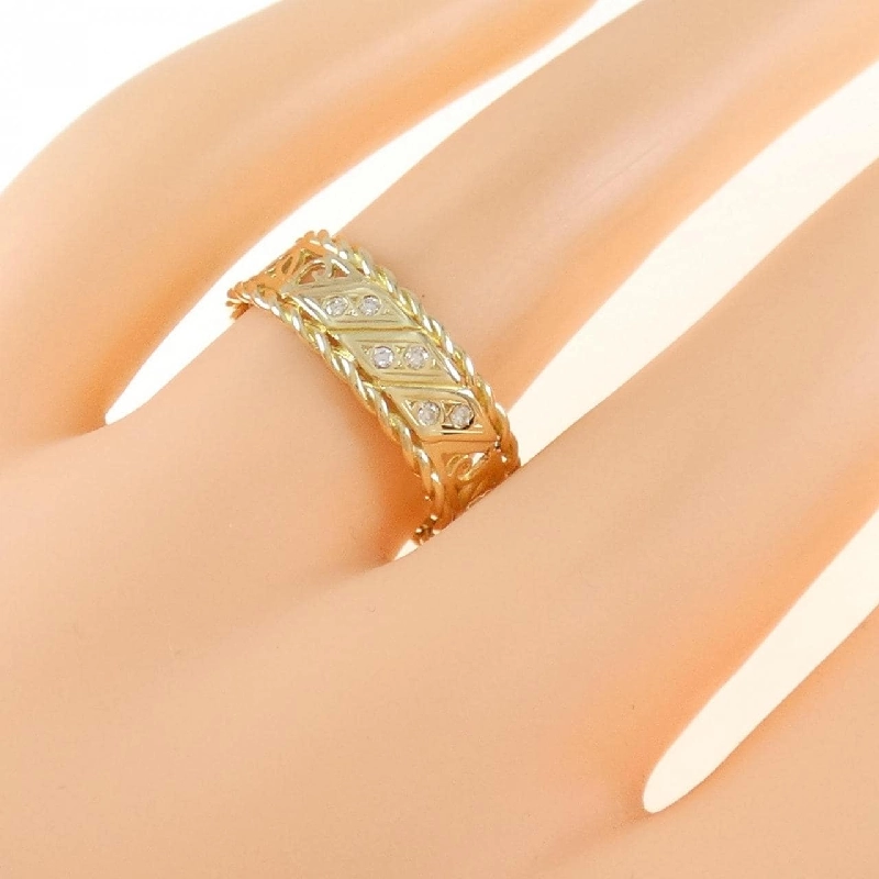 Nhẫn kim cương K18YG 670411