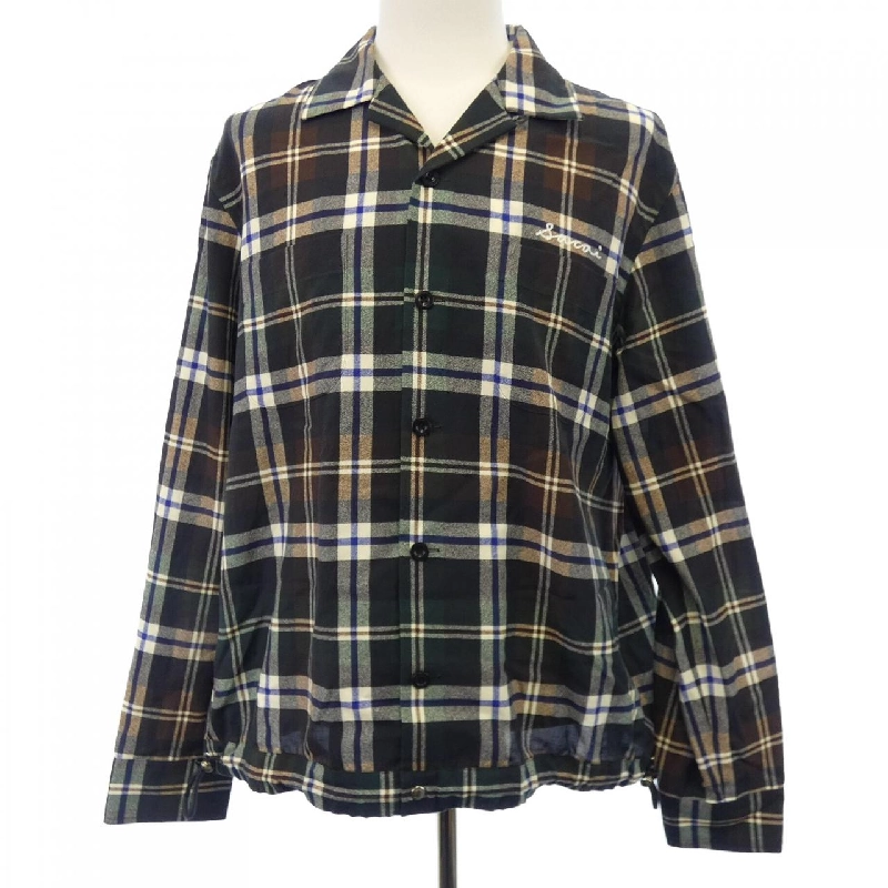 Áo sơ mi kẻ sọc SACAI PLAID PRINT SHIRT 25-03726M - Hàng hiệu Chính hãng 893731