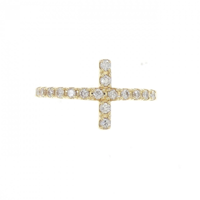 Nhẫn kim cương K18YG chéo 0.35CT - Hàng hiệu chính hãng 848123