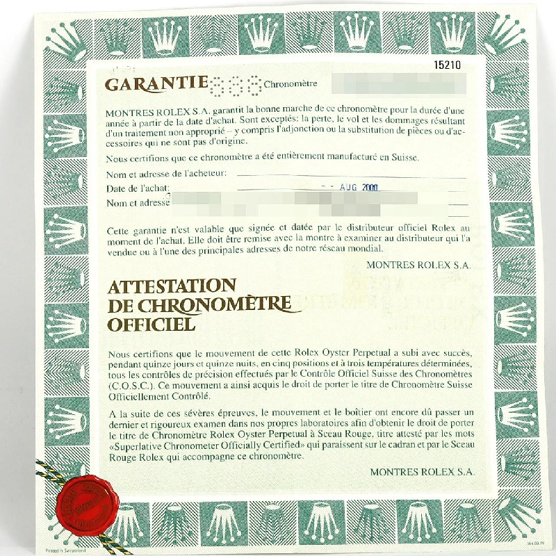 Đồng hồ Rolex Oyster Perpetual Date 15210 SS tự động P - Hàng hiệu chính hãng 881058