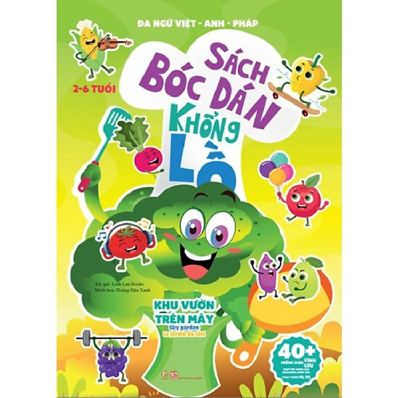 Sách Bóc dán khổng lồ - Khu vườn trên mây - Đa ngữ Việt - Anh - Pháp - 40+ miếng dán vĩnh cửu. - - LINHLANBOOKS - Sách Mẹ và bé 712940