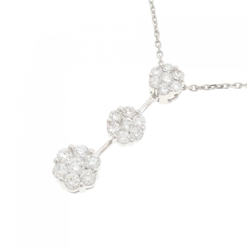 K18WG/PT850 Dây chuyền kim cương 1.00CT - Hàng hiệu Authentic 848453