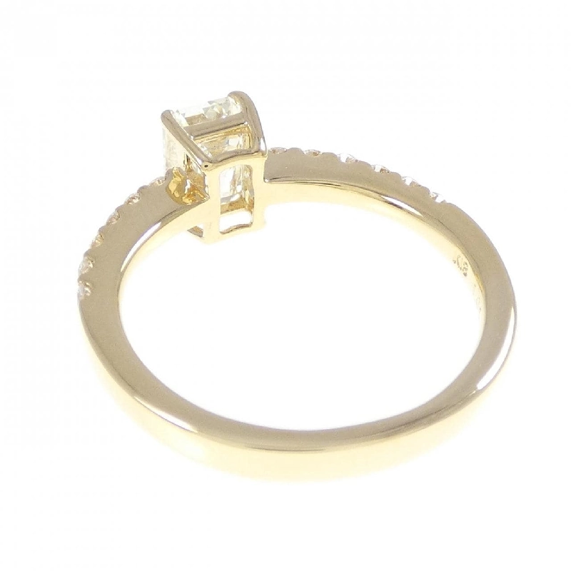 Nhẫn kim cương K18YG 1.01CT L SI1 cắt hình ngọc lục bảo - Hàng hiệu Authentic 874919