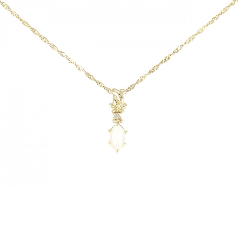 K18YG Dây chuyền đá mặt trăng - Hàng hiệu Authentic 857846