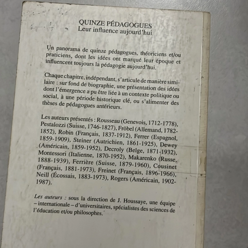 Quinze Pédegogues Leur influence aujourd’hui 503549
