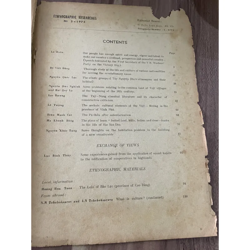 Tạp chí Dân tộc học - khổ lớn -2.1975 789008