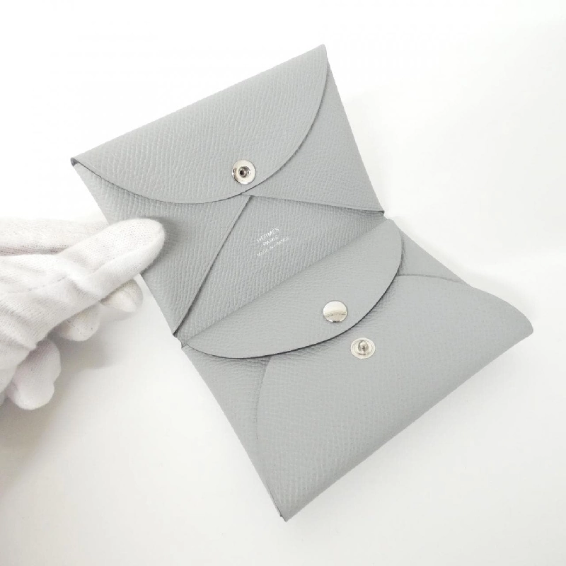 【Sản phẩm chưa sử dụng】Ví tiền Hermes Calvi Duo 083035CK 619161