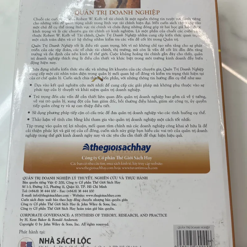 Qản trị doanh nghiệp Lý thuyết, nghiên cứu và thực hành H. Kent Baker 588011