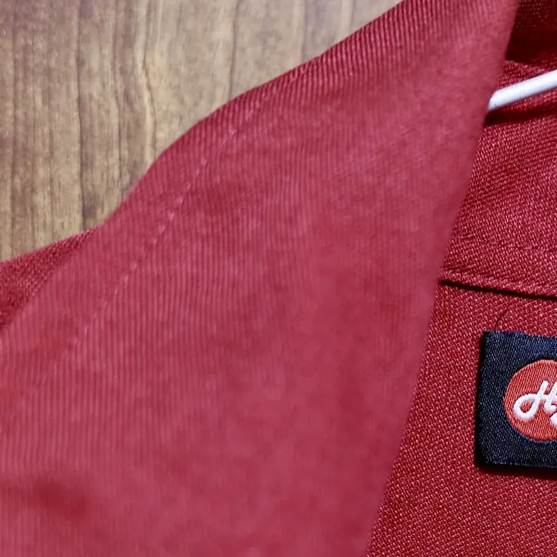 Áo Hymaison, Sơ mi hội làng màu đỏ (unisex) <65kg, mặc 1 lần, lưng áo thêu, tà bay 703000