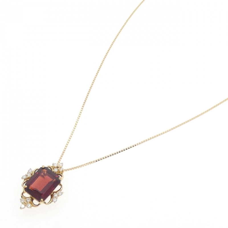 K18YG Garnet Necklace 3.37CT - Hàng hiệu Authentic 859648