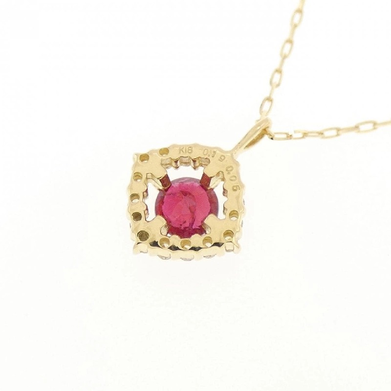 Dây chuyền ruby K18YG 0.19CT - Hàng hiệu chính hãng 863582