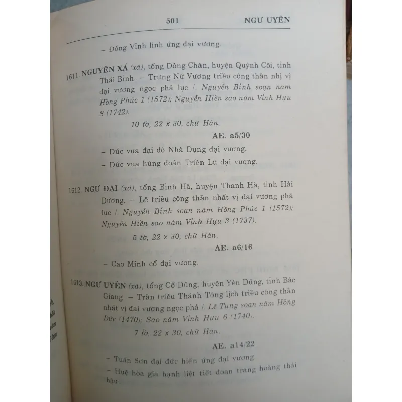 BẢNG TRA THẦN TÍCH THEO ĐỊA DANH LÀNG XÃ - NGUYỄN THỊ PHƯỢNG chủ biên 755702