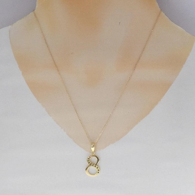 K18YG Dây chuyền kim cương 0.10CT - Hàng hiệu Chính hãng 858181