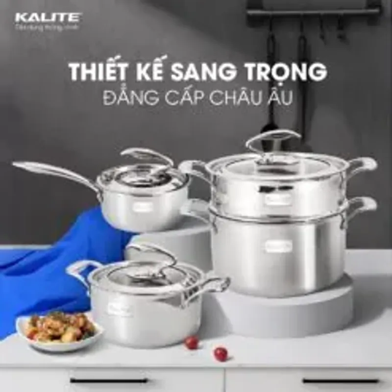 🥘 KL999 – Bộ nồi inox 3-5 lớp nguyên khối, tiết kiệm điện, giữ trọn dinh dưỡng! 708742