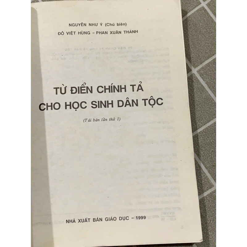 TỪ ĐIỂN CHÍNH TẢ DÀNH CHO HỌC SINH - bìa cứng ; 1999 545716