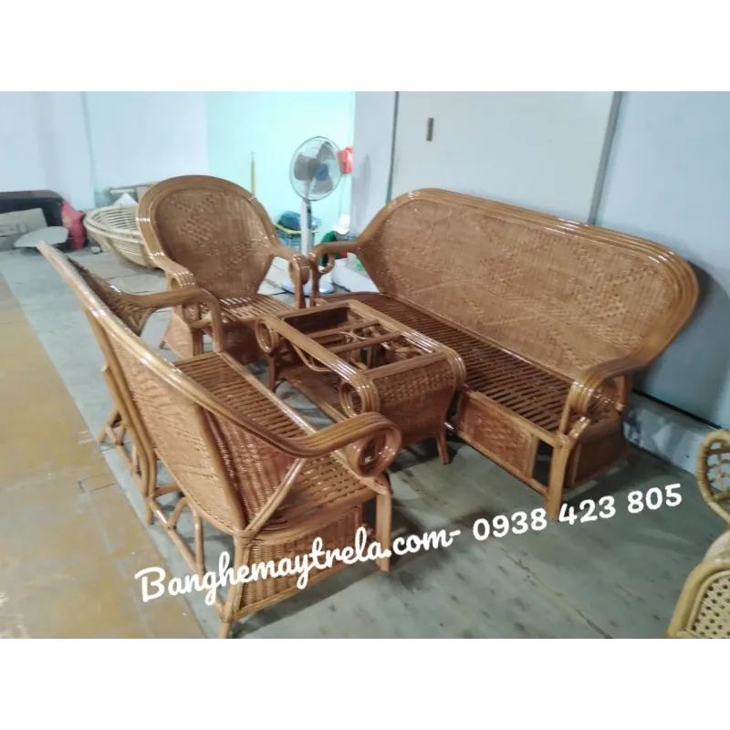 Sofa salon mây đan kín 790114