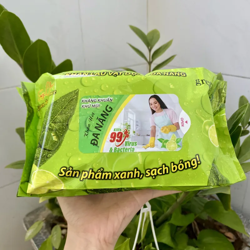 Combo 5 gói Khăn Lau Đa Năng Hương Chanh 30 Miếng – Sạch Dầu Mỡ, Kính, Gỗ – Không Cần Nước 907801