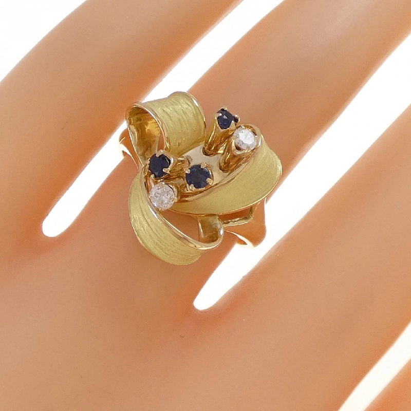 Nhẫn Sapphire K18YG 0.20CT - Hàng hiệu Chính hãng 854522