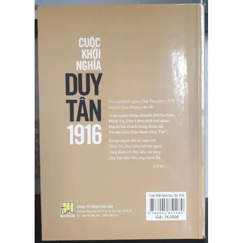 Cuộc Khởi Nghiã Duy Tân 1916 - Nguyễn Quang Thắng 746522