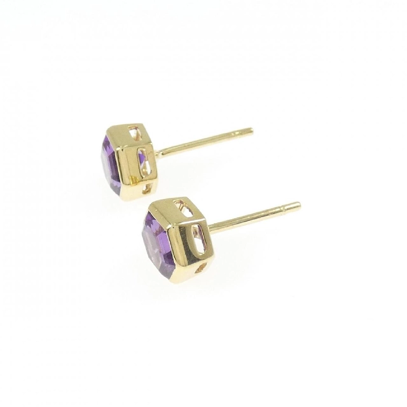 K18YG Amethyst Bông tai - Hàng hiệu Chính hãng 866311
