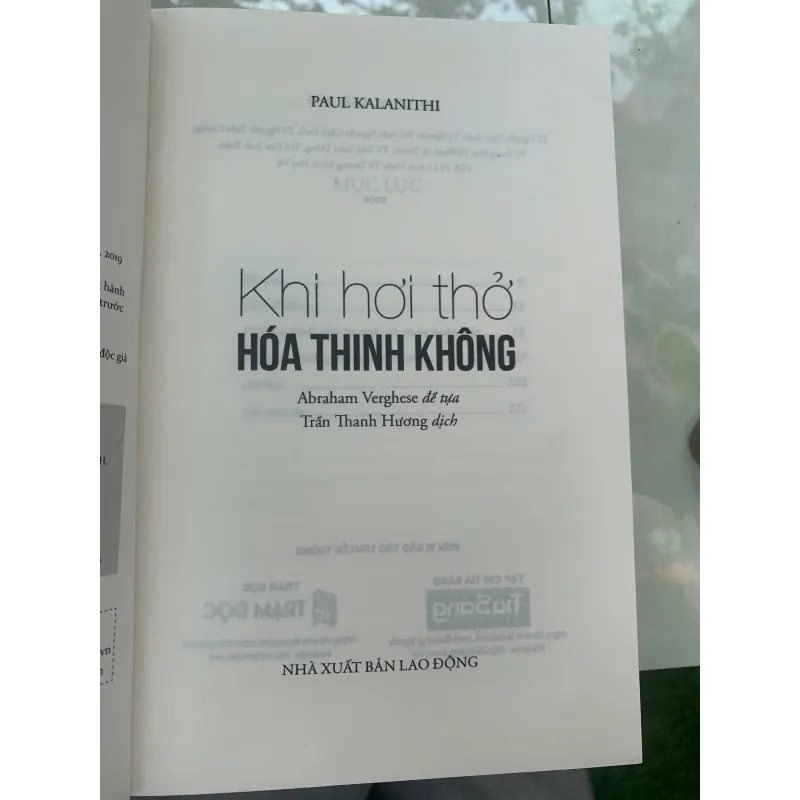KHI HƠI THỞ HÓA THÍNH KHÔNG - PAUL KALANITHI (TRẦN THANH HƯƠNG dịch)  1022267
