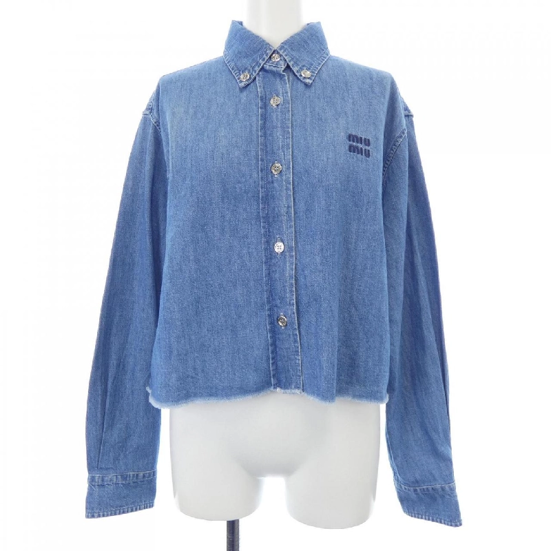Áo sơ mi chambray MIU MIU GWC104 S232 1294 629621