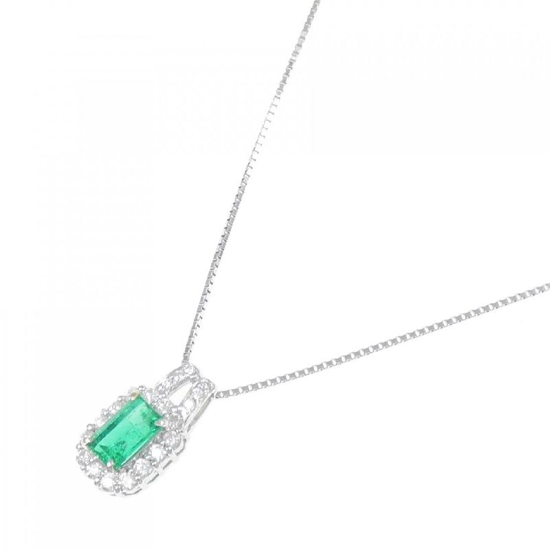 K18WG Emerald Necklace 0.69CT - Hàng hiệu Authentic 859699