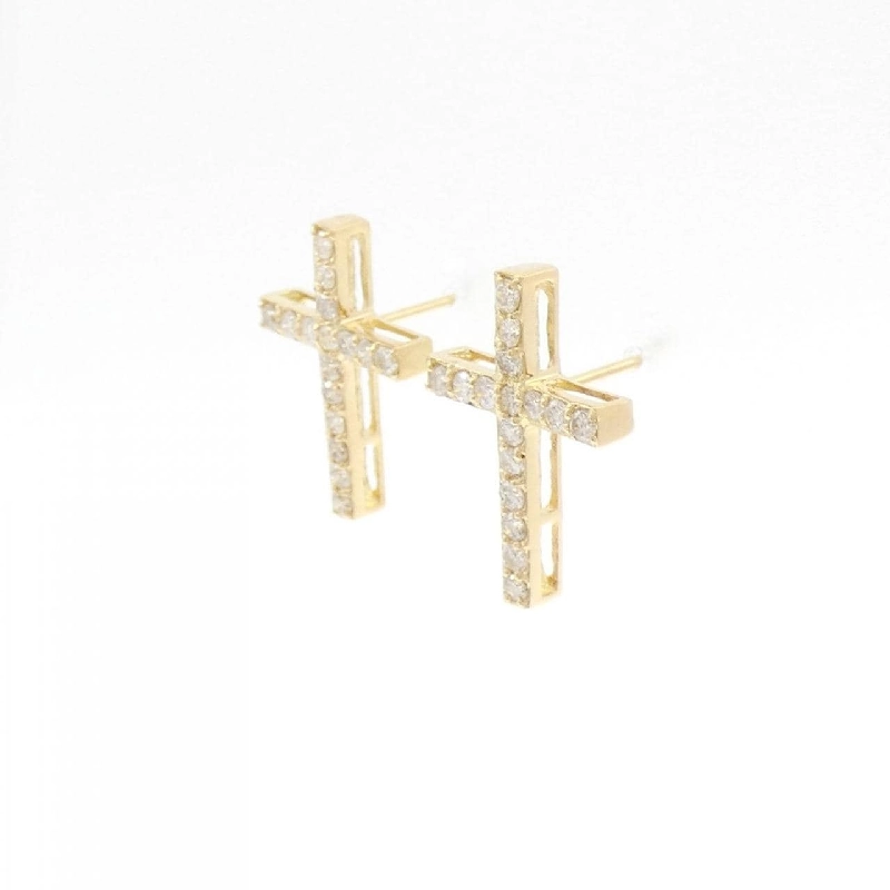 K18YG Bông tai kim cương chéo 0.40CT - Hàng hiệu Chính hãng 867512